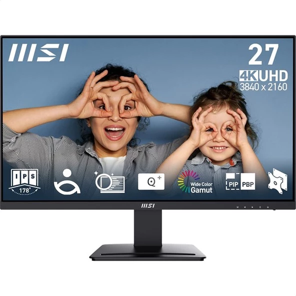 MSI 27" FLAT IPS PRO MP273U 4MS 60HZ HDMI-DP KURUMSAL MONİTÖR 3840X2160