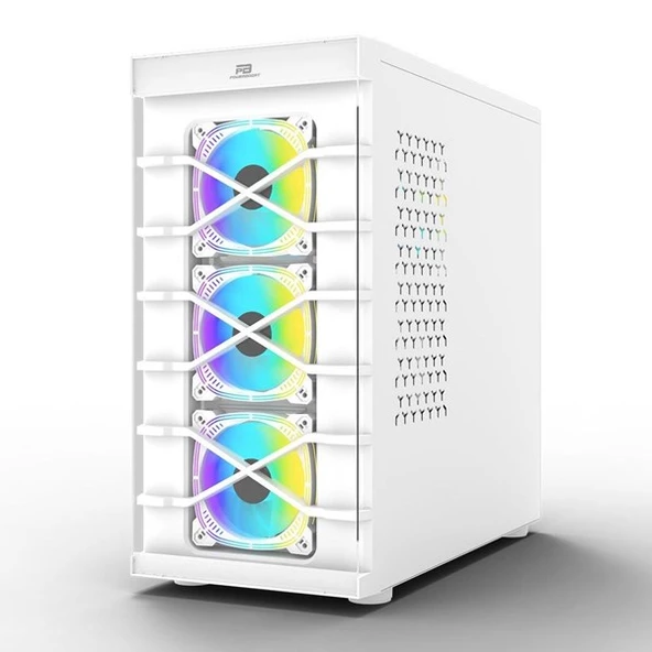 POWERBOOST PB-GR222BW 7-RGB FANLI GAMING MID-TOWER PC KASASI BEYAZ - 3