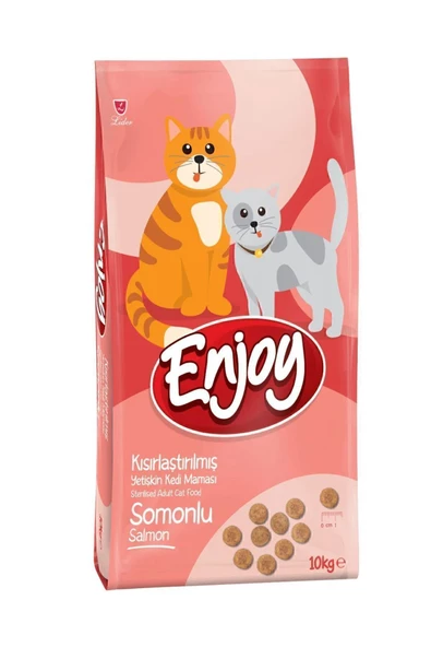 Enjoy Somonlu Kısırlaştırılmış Kedi Maması 10 Kg