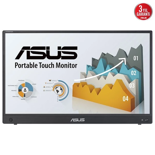 ASUS 16" DOKUNMATIK ZENSCREEN MB16AMTR 5MS 60HZ mHDMI-USBC BATARYALI TAŞINABİLİR MONİTÖR - 2