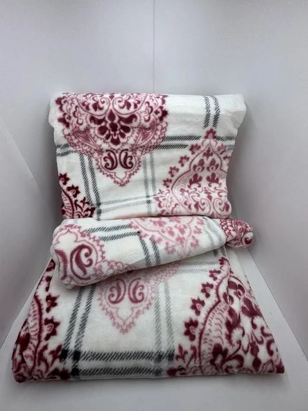Pololife Zara Damask Battaniye Pudra Tek Kişilik 160x220 - 5