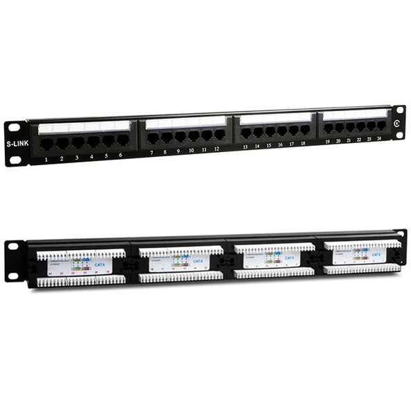 S-LINK SL-F624 24 LÜ UTP CAT6 PATCH PANEL