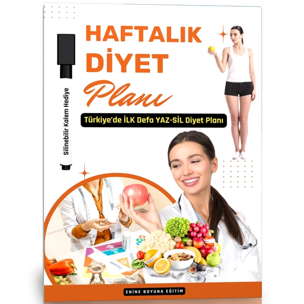 Haftalık Diyet Planı YAZ-SİL (Silinebilir Kalem Hediye)