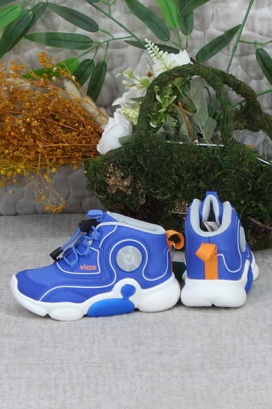 Vicco 946.B24K.434 Saks Mavi Vento Hafif Rahat Phylon Taban Işıklı Çocuk Bot - 4