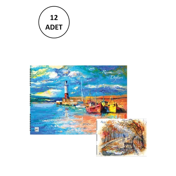 Basic 35x50 15 Yaprak Sprialli Resim Defteri