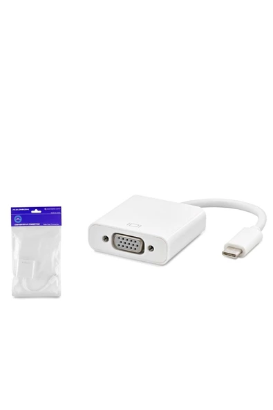 Usb-c (M) To Vga (F) Adaptör Beyaz