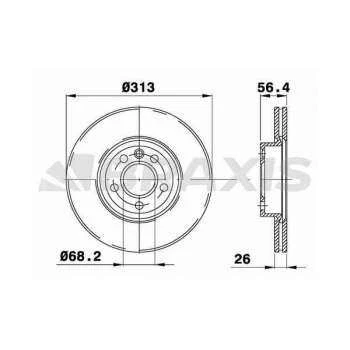 ON FREN DISK AYNASI FORD GALAXY 2.8I - BRAXIS AD1089