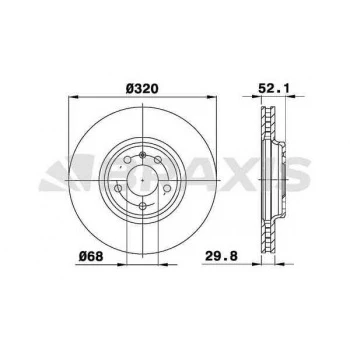 ON FREN AYNASI HAVALI SAG SOL AUDI A4 A5 Q5 320X30MM 08-- - BRAXIS AD0309