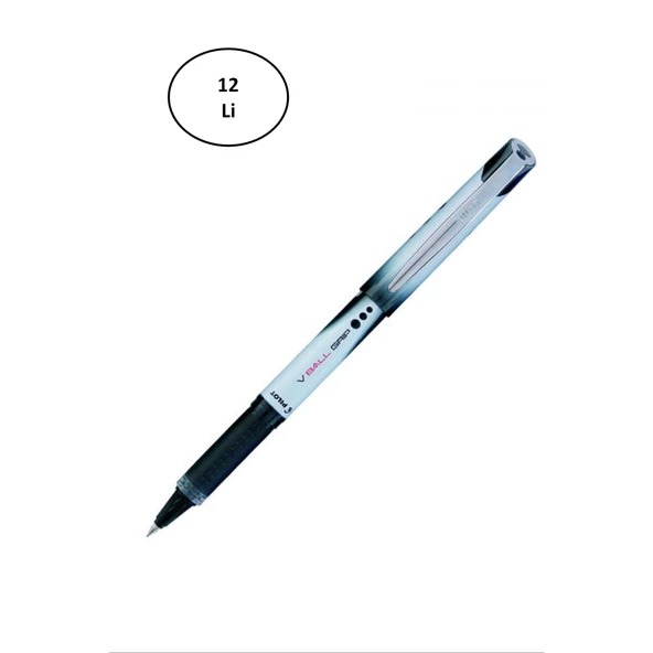 Pilot Kalem V-Ball Grip 0.5 Siyah 12'li