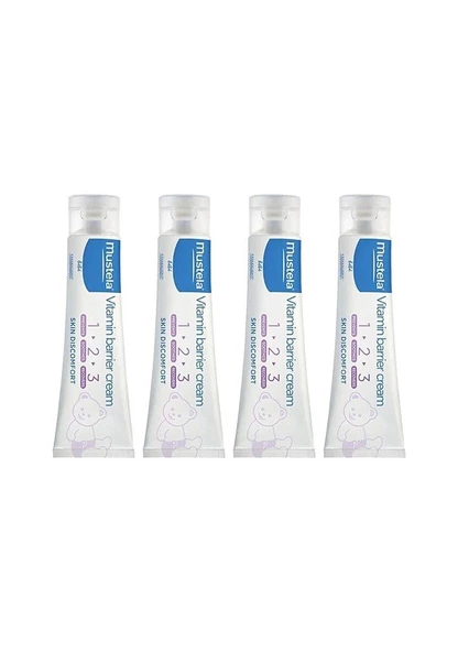 Mustela Vitamin Barrier 1.2.3 Pişik Kremi 100 ml 4 Adet