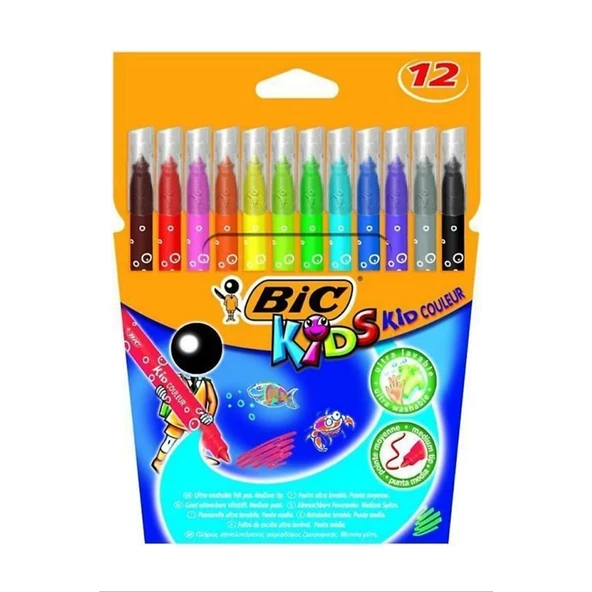 Bic Kid Couleur 12 Renk Keçeli Boya Kalemi
