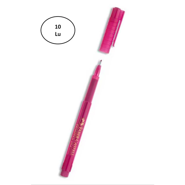 Broadpen 1554 Pembe 5020155428 Faber Castell 10'lu