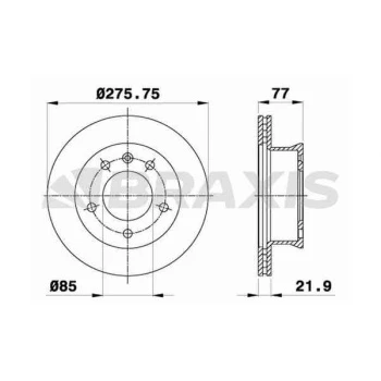 FREN DISKI ON SPRINTER 95-06 . LT28 LT46 96- - BRAXIS AD0147