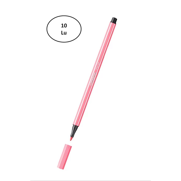 Umut Stabilo Pen 68 Pembe 68/29 10'lu
