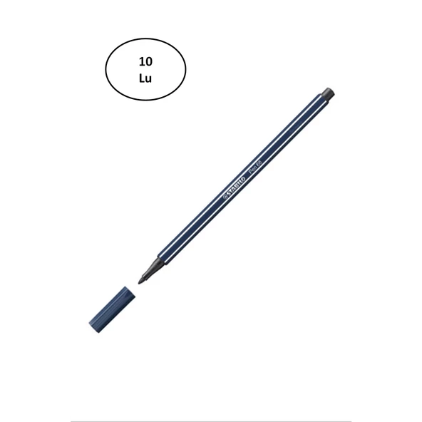 Umut Stabilo Pen 68 Mavi Siyah 68/98 10'lu