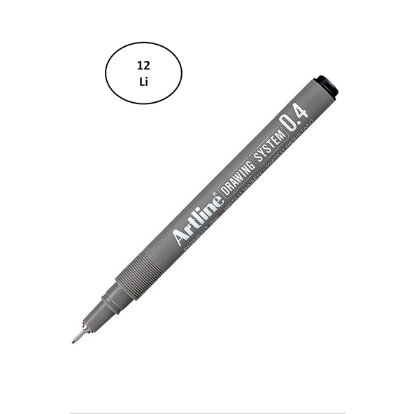 Artline 234 Çizim Kalemi 0.4 mm Siyah 12'li
