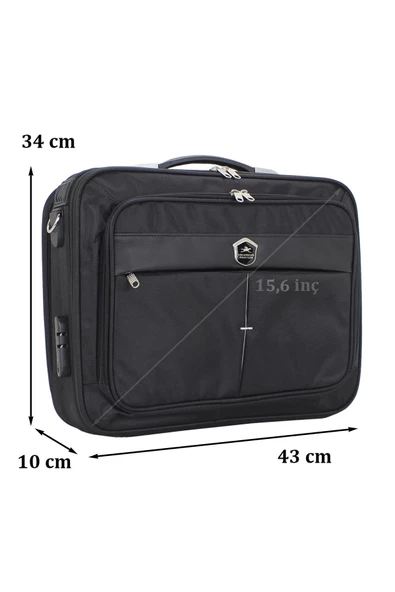 Siyah 15.6 inç Laptop Evrak Çantası - 2