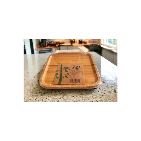 Bambu Kare Tabak 20 * 20 * 1.5 Cm Royaleks-KR2020