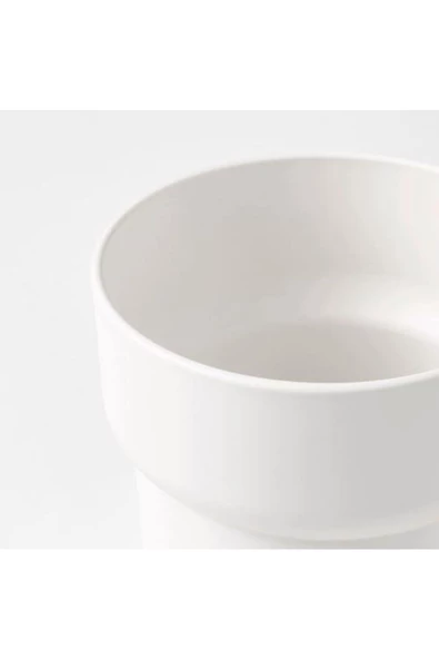 IKEA Förenlıg 12 cm Dekoratif Beyaz Saksı - 3