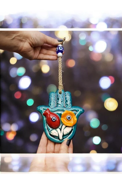 sharp&art  Bahçe,duvar Ve Kapılar Için Askılı,nazar Boncuklu Çini Süslemeler,10 Farklı Model - Resim 2