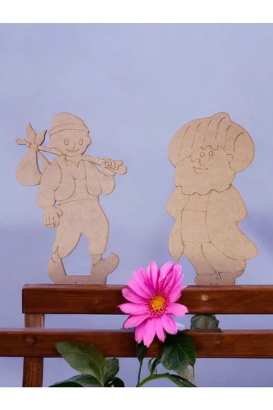 sharp&art  Türk Kahramanlar Nasreddin Hoca Ve Keloğlan Büyük Boy Ahşap Hobi Boyama Seti,4 Farklı Model Ile - 4