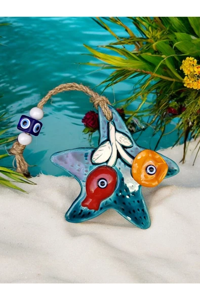 sharp&art  Bahçe,duvar Ve Kapılar Için Askılı,nazar Boncuklu Çini Süslemeler,10 Farklı Model ürün görseli 1