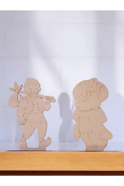 sharp&art  Türk Kahramanlar Nasreddin Hoca Ve Keloğlan Büyük Boy Ahşap Hobi Boyama Seti,4 Farklı Model Ile - 6