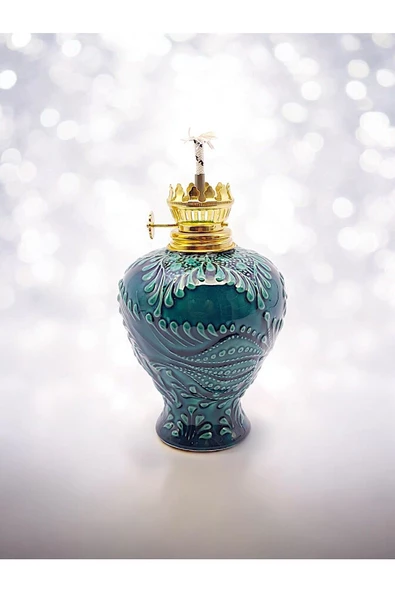 sharpart  Sharp&art Çini El Işlemesi Dekoratif Gaz Lambası - Resim 3