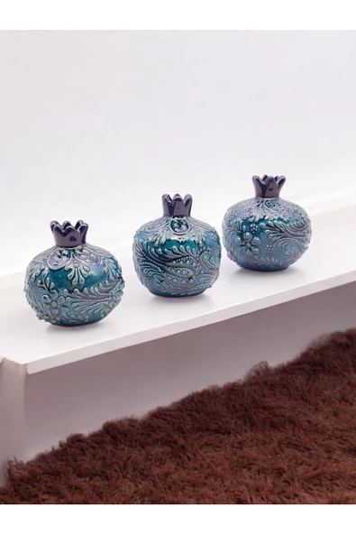 sharpart  Sharp&art Çini Kabartmalı 3 Lü Nar Seti - Resim 3