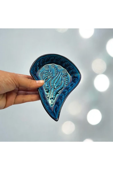 sharpart  Sharp&art Seramik Kabartma Desenli 7 Parça Kahvaltılık Ve Çerezlik Sunum Seti - 3