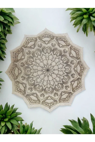 sharp&art  12 Farklı Model 20 Cm Ahşap Mandala,okul Aktivite,sanatsal Eğitim Hobi Seti (6LI BOYA VE FIRÇA SETİ)