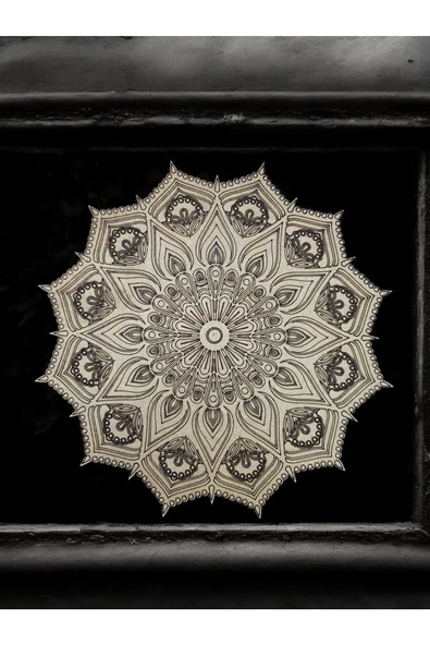 sharp&art 12 Farklı Model 20 Cm Ahşap Mandala,okul Aktivite,sanatsal Eğitim Hobi Seti (6LI BOYA VE FIRÇA SETİ)