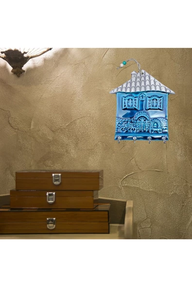 sharp&art  GERÇEK EL İŞLEMESİ SERAMİK,DEKORATİF ANAHTAR ASKISI - Resim 2