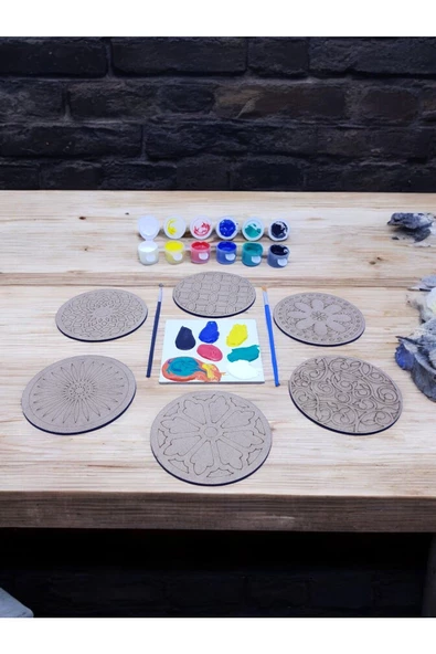 sharpart  sharp&art Ahşap Mandala Hobi Boyama Setleri - 5