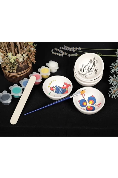 sharpart sharp&art KASELER ÇİNİ BOYAMA VE SANATSAL EL İŞLEMELERİ HOBİ SETİ - 4