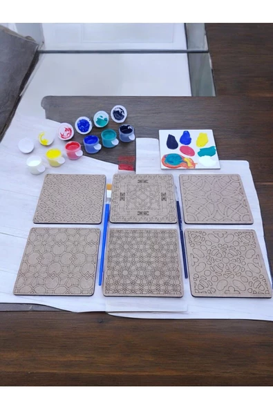sharpart  sharp&art Ahşap Mandala Hobi Boyama Setleri - 8