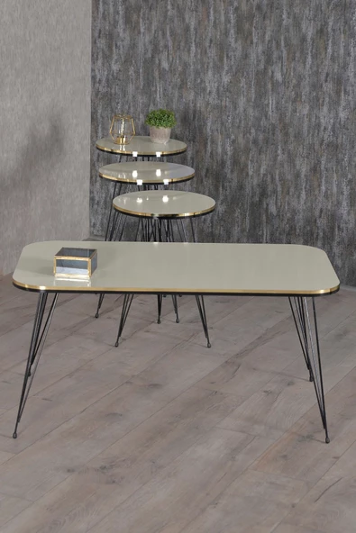 Gold Falez Orta Sehpa Kr Gold Efes Tel - 4