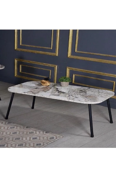 Gold Falez Orta Sehpa Kr Efes Metal Ayak Siyah ürün görseli 1