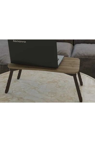 Aldın Aldın Laptop Sehpa Çalışma Kahvaltı Masası Ceviz