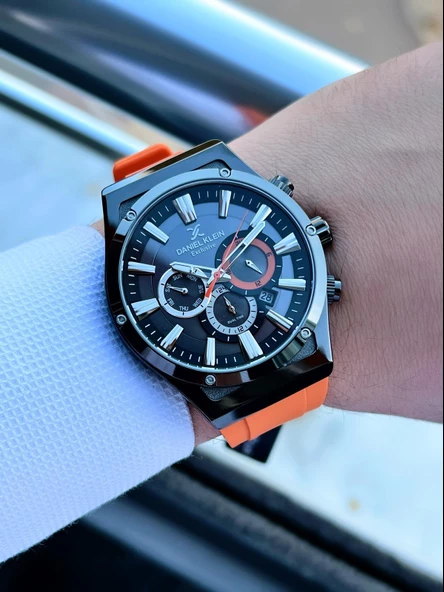 Daniel Klein Silikon Kordon İç Fonksiyonları Aktif 30 Mt Suya Dayanıklı Erkek Kol Saati EDK.10447.3 - Resim 2