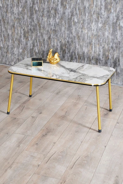 Gold Falez Orta Sehpa Efes Kr Metal Ayak Çift Gold ürün görseli 1