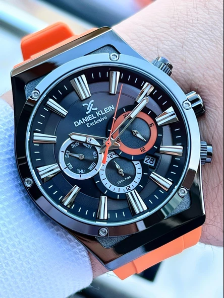 Daniel Klein Silikon Kordon İç Fonksiyonları Aktif 30 Mt Suya Dayanıklı Erkek Kol Saati EDK.10447.3 ürün görseli