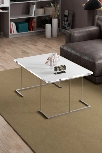 Gold Falez ORTA SEHPA SOLO GÜMÜŞ BEYAZ - 2