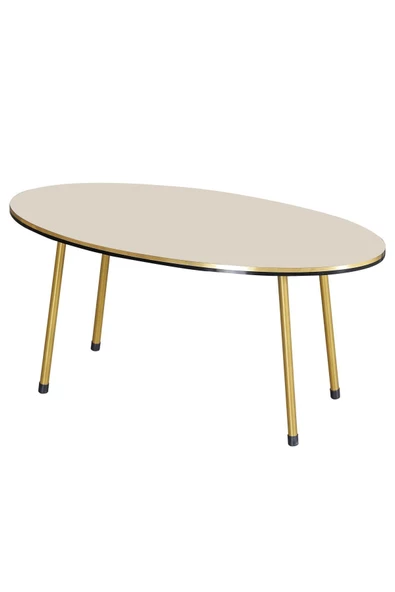 Gold Falez Zigon Sehpa 3 Lü Metal Ayak Atlantik Çam - 2