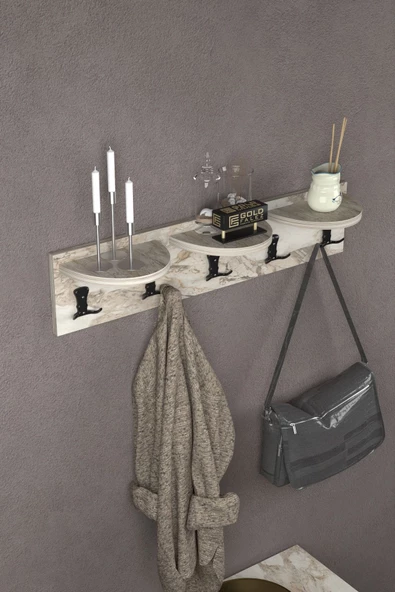 ilkal Askılık Duvar Elbise Askılığı Portmanto 80 Cm Efes - 2