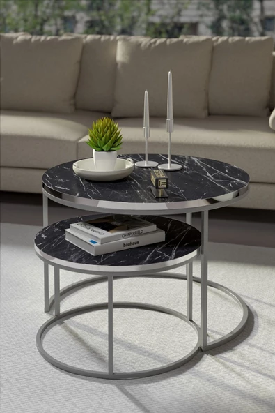 Gold Falez Orta Sehpa Ikili Lüx Specıal Gümüş Bendir - 2