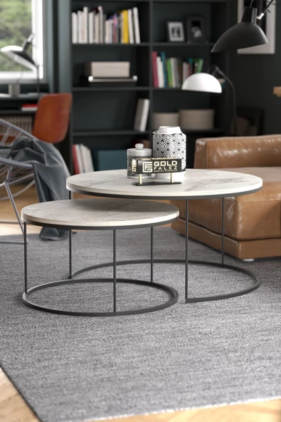 Gold Falez Orta Sehpa Ikili Lüx Specıal Efes - Resim 3