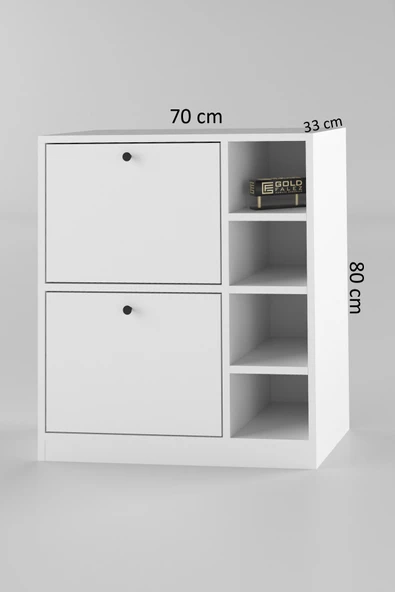 Gold Falez Kahve Köşesi Mutfak Rafı Çok Amaçlı Dolap Mutfak Stand Mutfak Bango Beyaz - 5