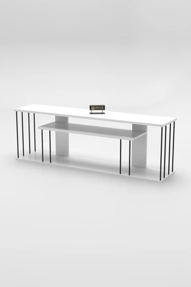 Gold Falez TV SEHPASI TV ÜNİTESİ RAFLI 140 CM GZD PLUS BEYAZ - 5