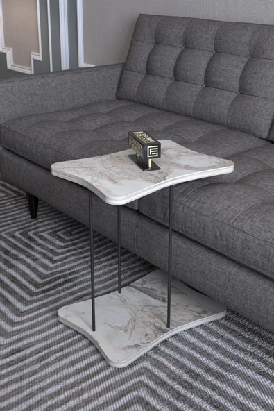 Gold Falez Yan Sehpa Tekerlekli Servis Sehpası HND Efes - 2